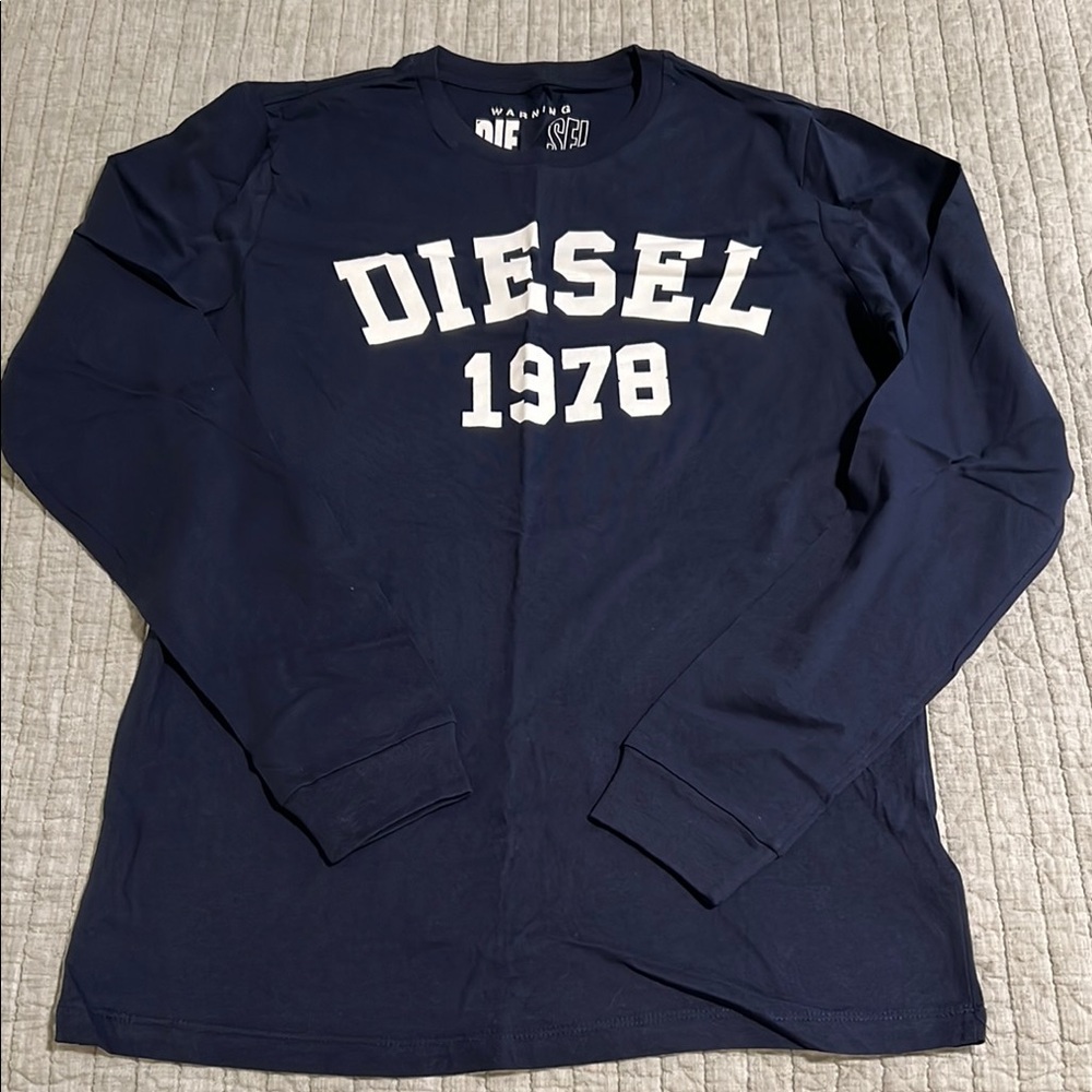 🔥🔥Diesel Men's Navy Blue Long Sleeve Shirt